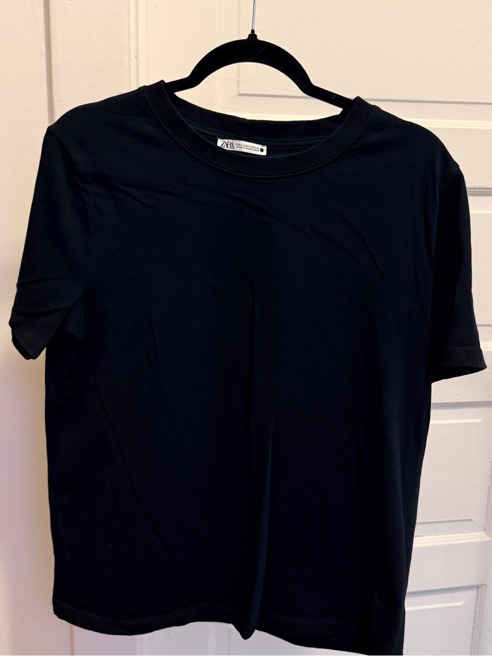 Zara Black Crewneck Tee
